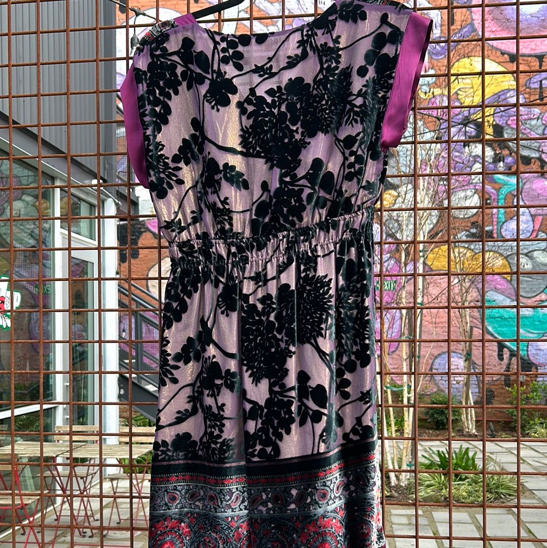 Y2K Velvet Burnout Mini Dress