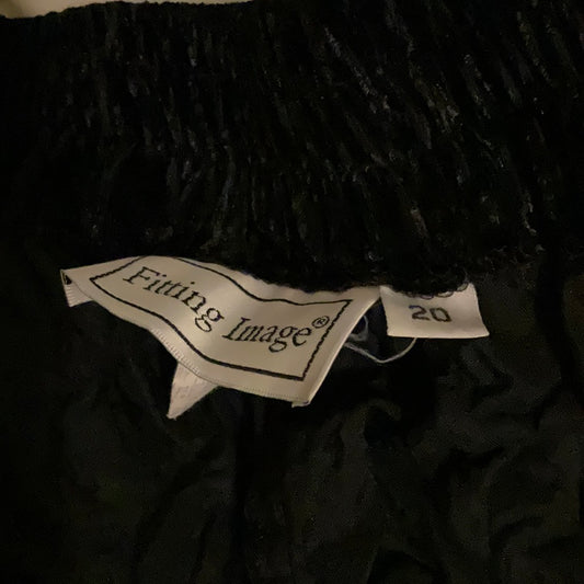 Fitting Image Crushed Black Velvet Pencil Skirt