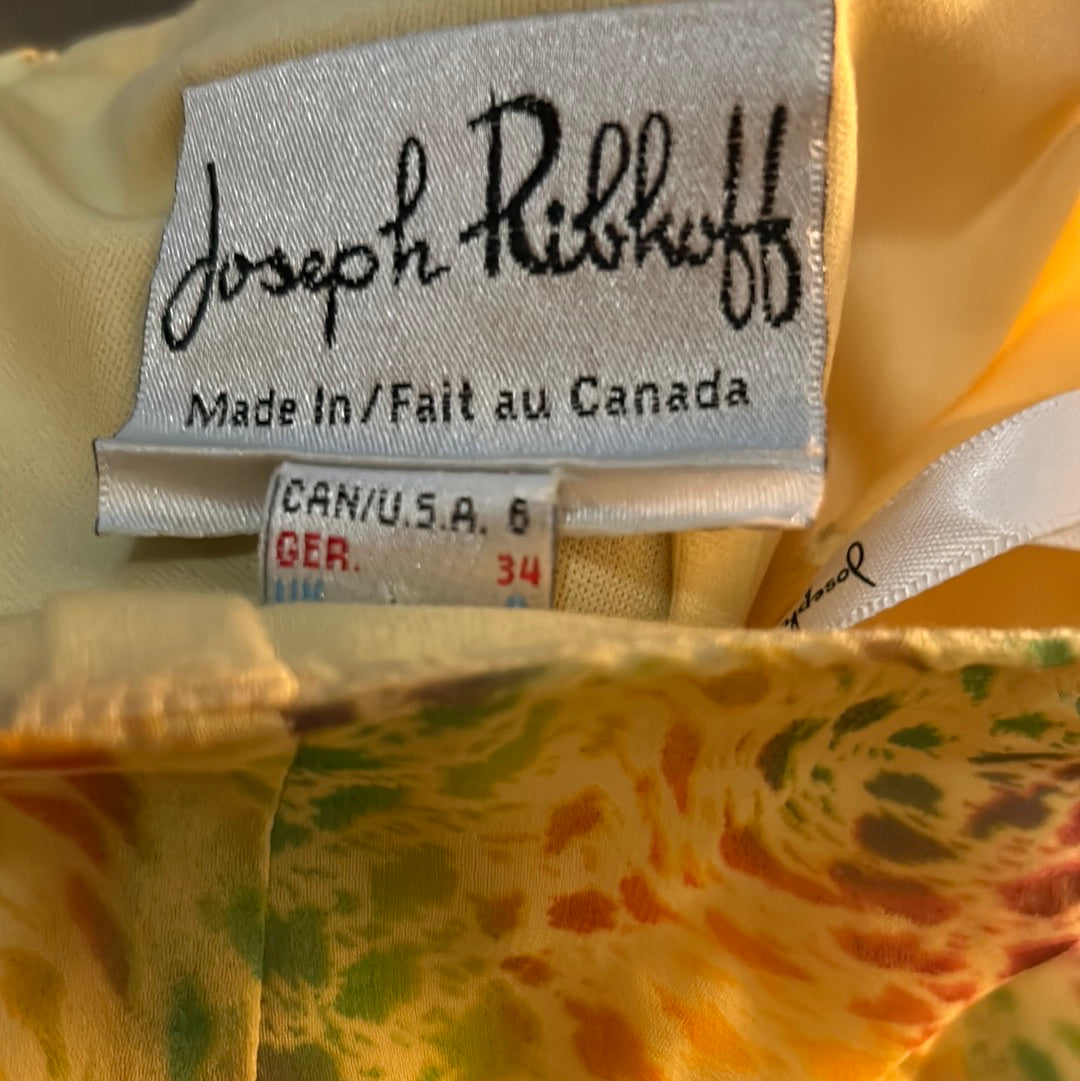 Joseph Ribkoff Rainbow Leopard Animal Print Fairy Hem A-Line Skirt