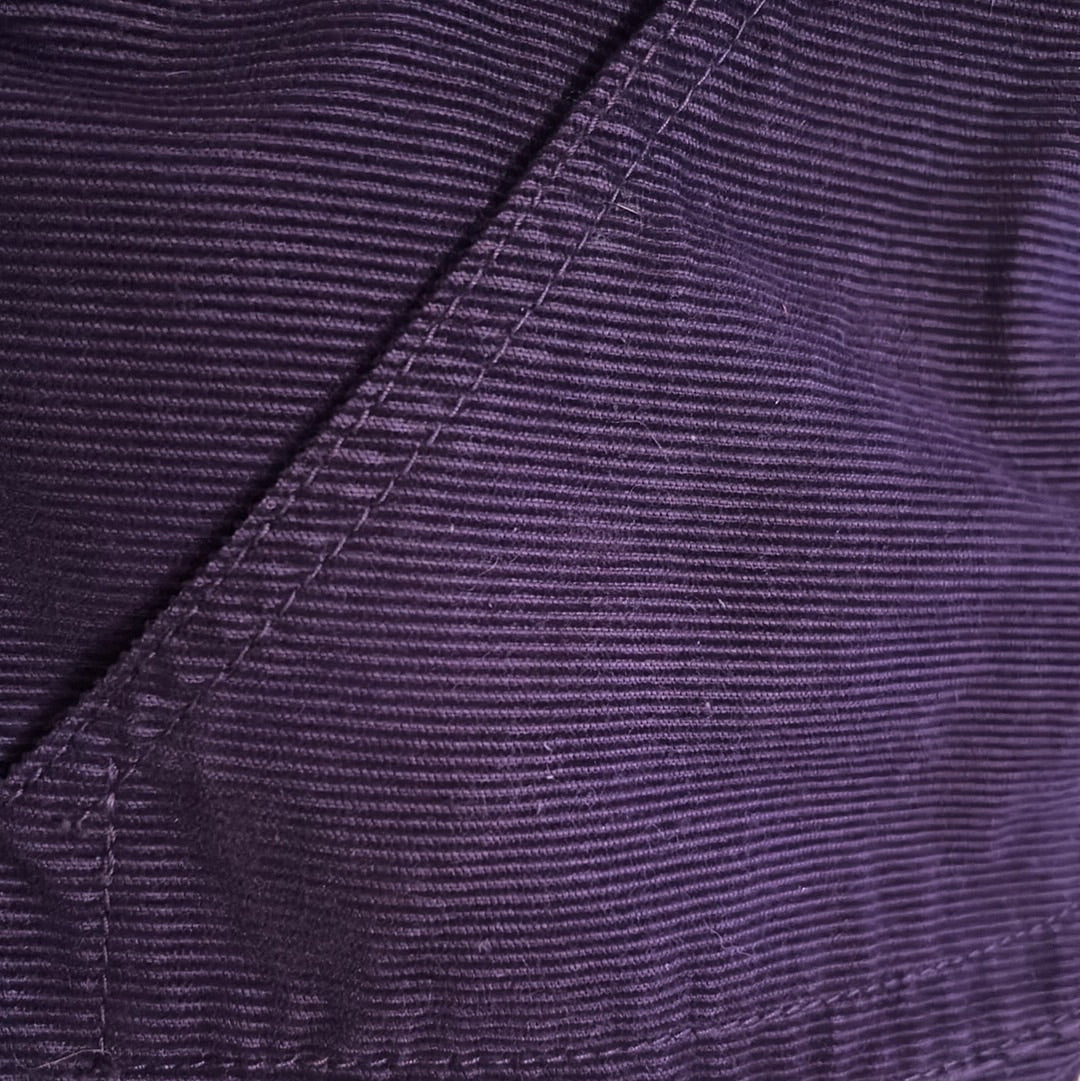Purple Corduroy Mini Skirt