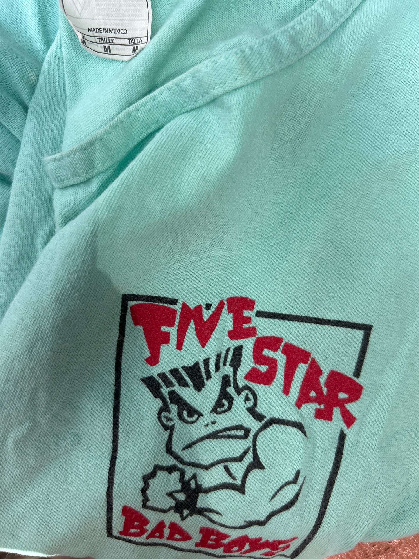 Bad Boys Club “Five Star Bad Boys” 90’s Teal Cotton Ungendered Tank