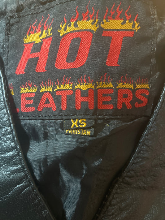 Hot Leathers Cropped Leather Vest XS
