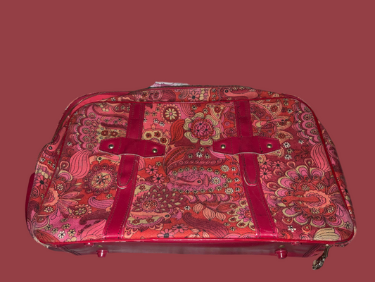 Pinks and Reds Paisley 70’s Mini Suitcase