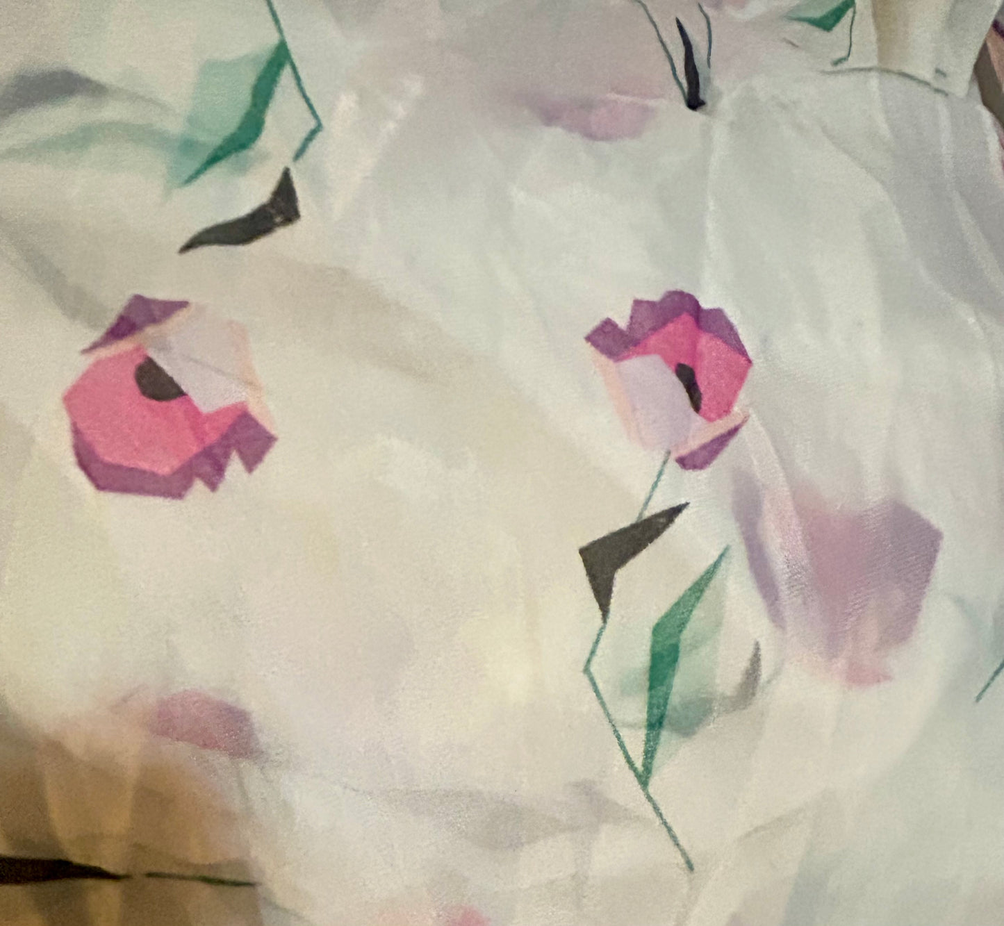 Claire Sandra by Lucie Ann Beverly Hills Geometric Flowers Peignoir Free Size VOLUP Friendly