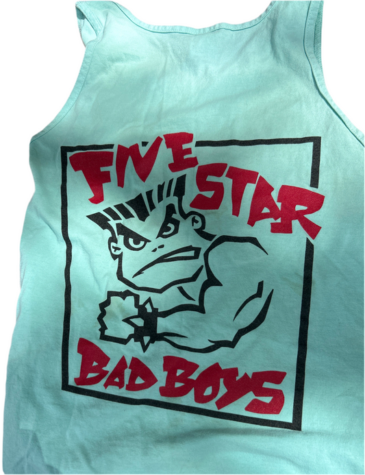 Bad Boys Club “Five Star Bad Boys” 90’s Teal Cotton Ungendered Tank