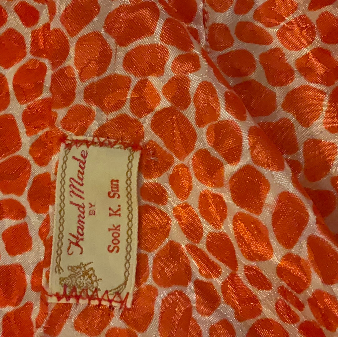 Spotted Orangey Red 60’s 70’s New Look Day Dress