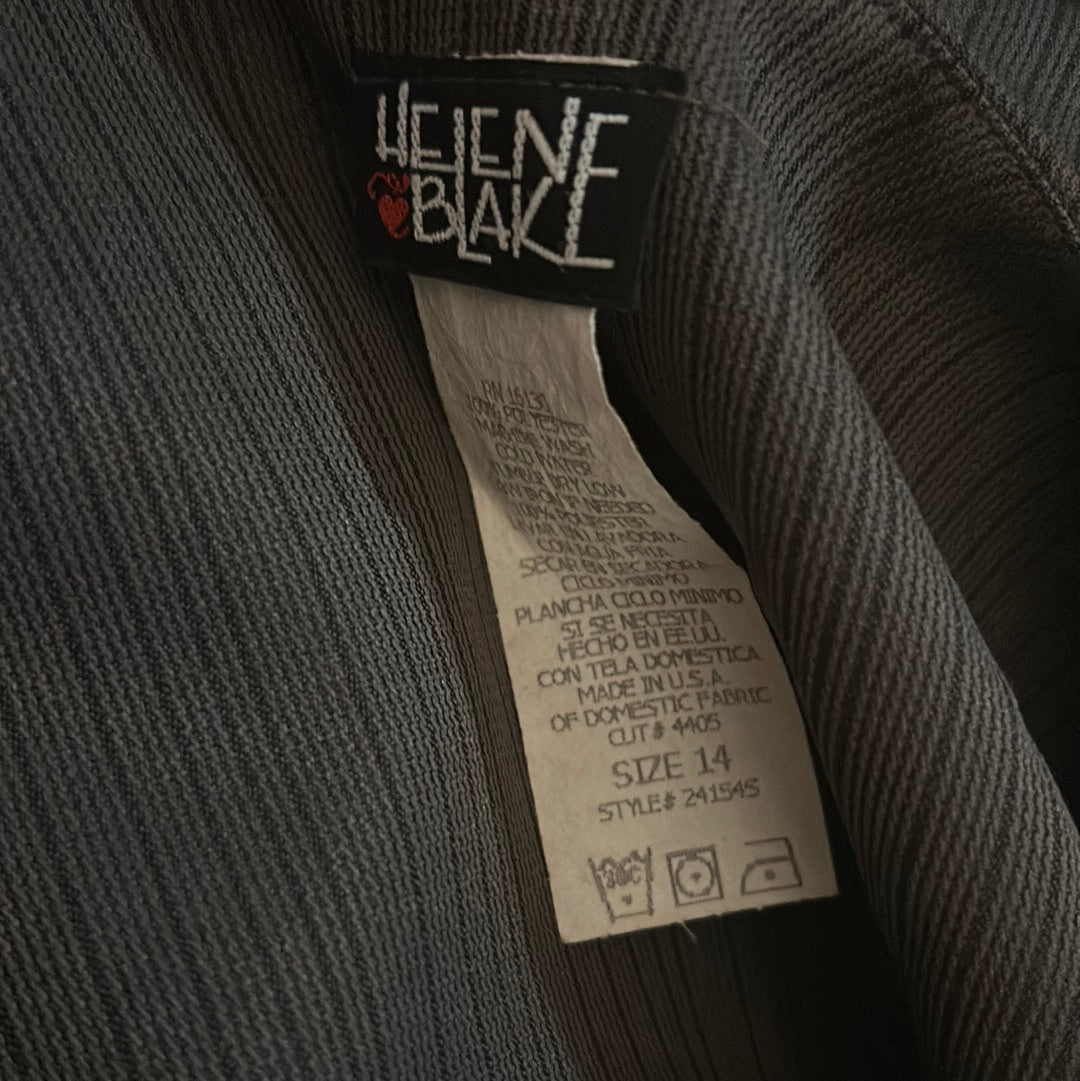 Helene Blake Two Pice Workwear Travel Separates Longline Blazer Sleeveless Sheath Dress