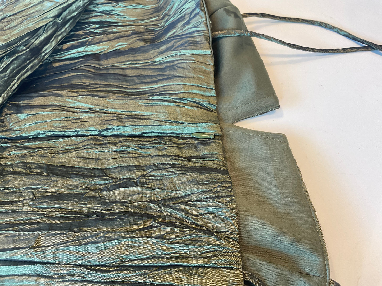 Forest Fairy Spaghetti Strap Y2K Semi Formal Mini Dress Duotone Green to Black Size 10