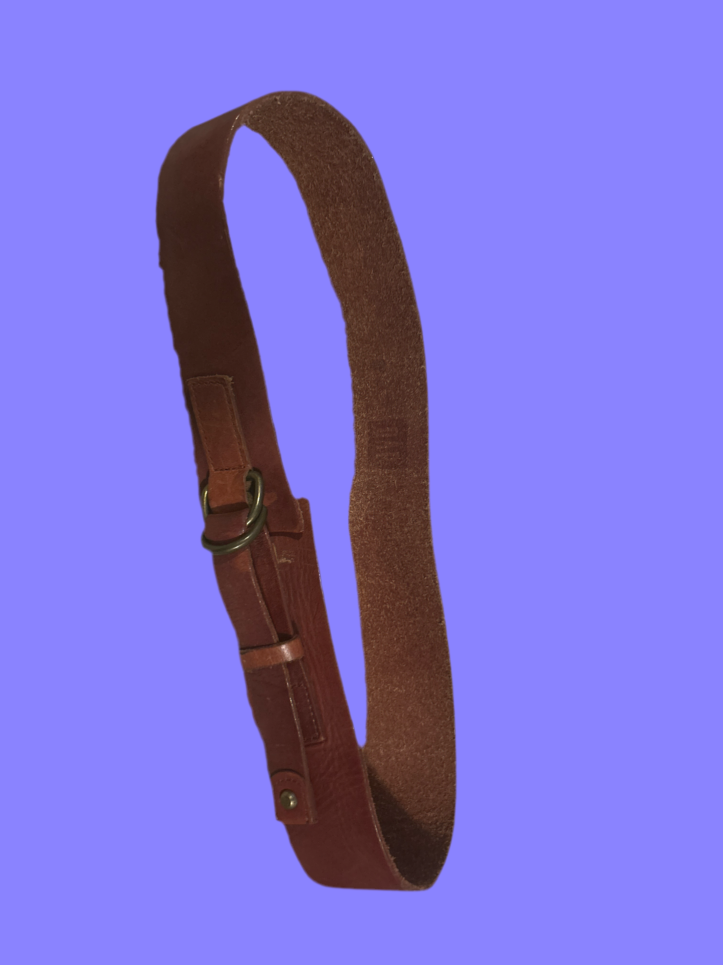 The Perfect Wide Brown Leather Belt 35”-38”