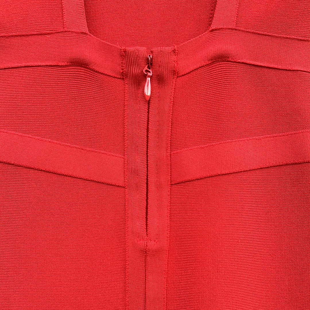 Tomato Red Bebe Bandage Dress