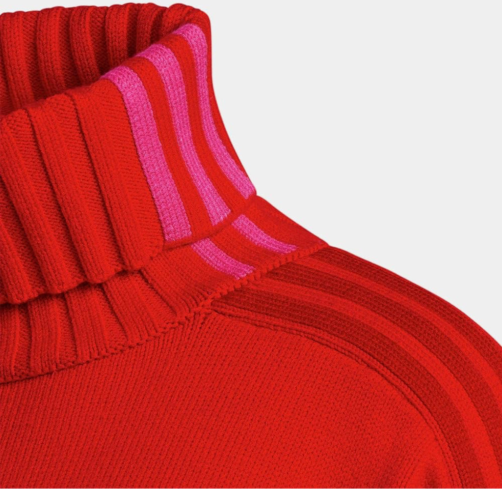 adidas X IVY PARK WOMEN'S TURTLENECK RED SWEATER Size Small