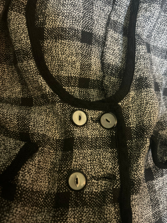 Vintage 60’s Secretary Office Siren Alex Coleman Cotton Linen Boucle Underbust Corset Vest