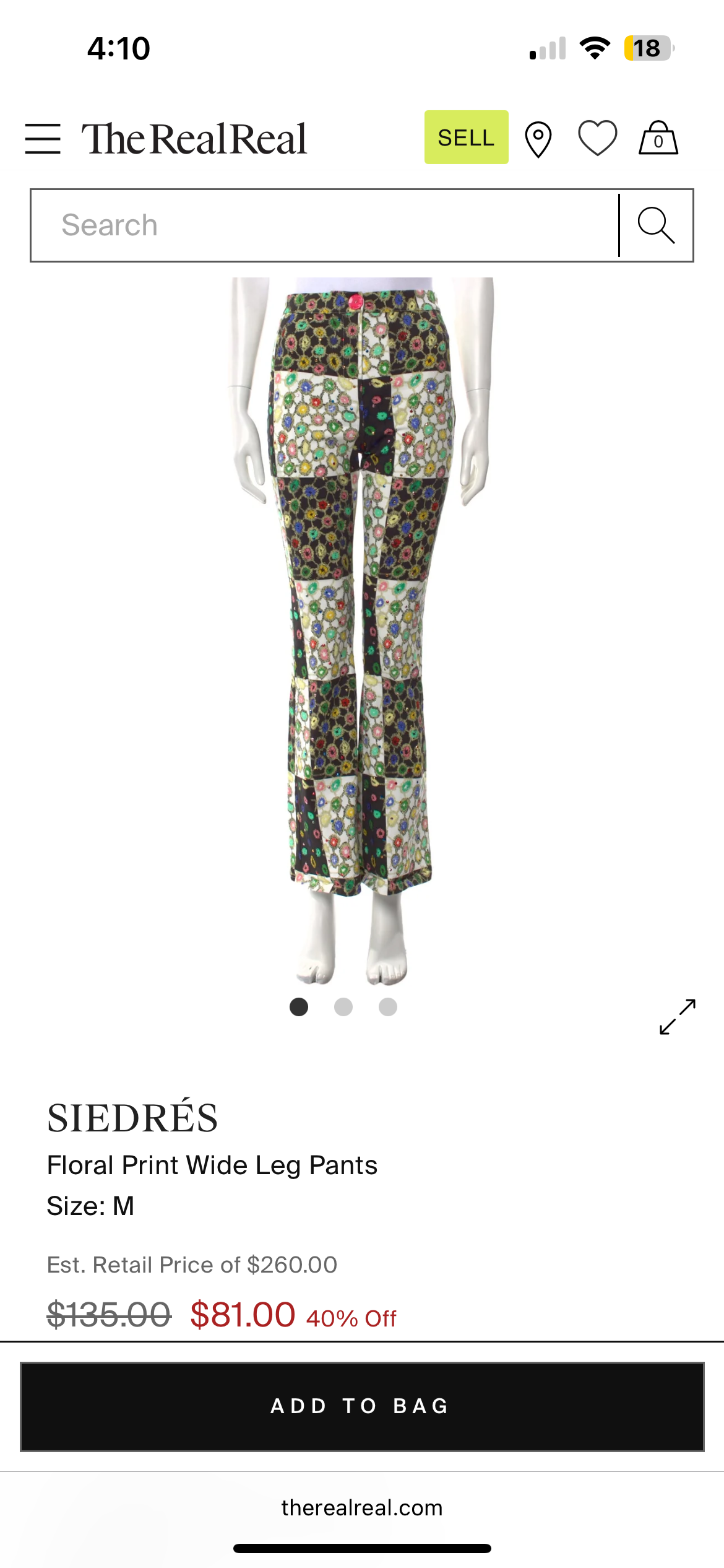 Siedres Cotton Flare Party Pants EU 36 US Small