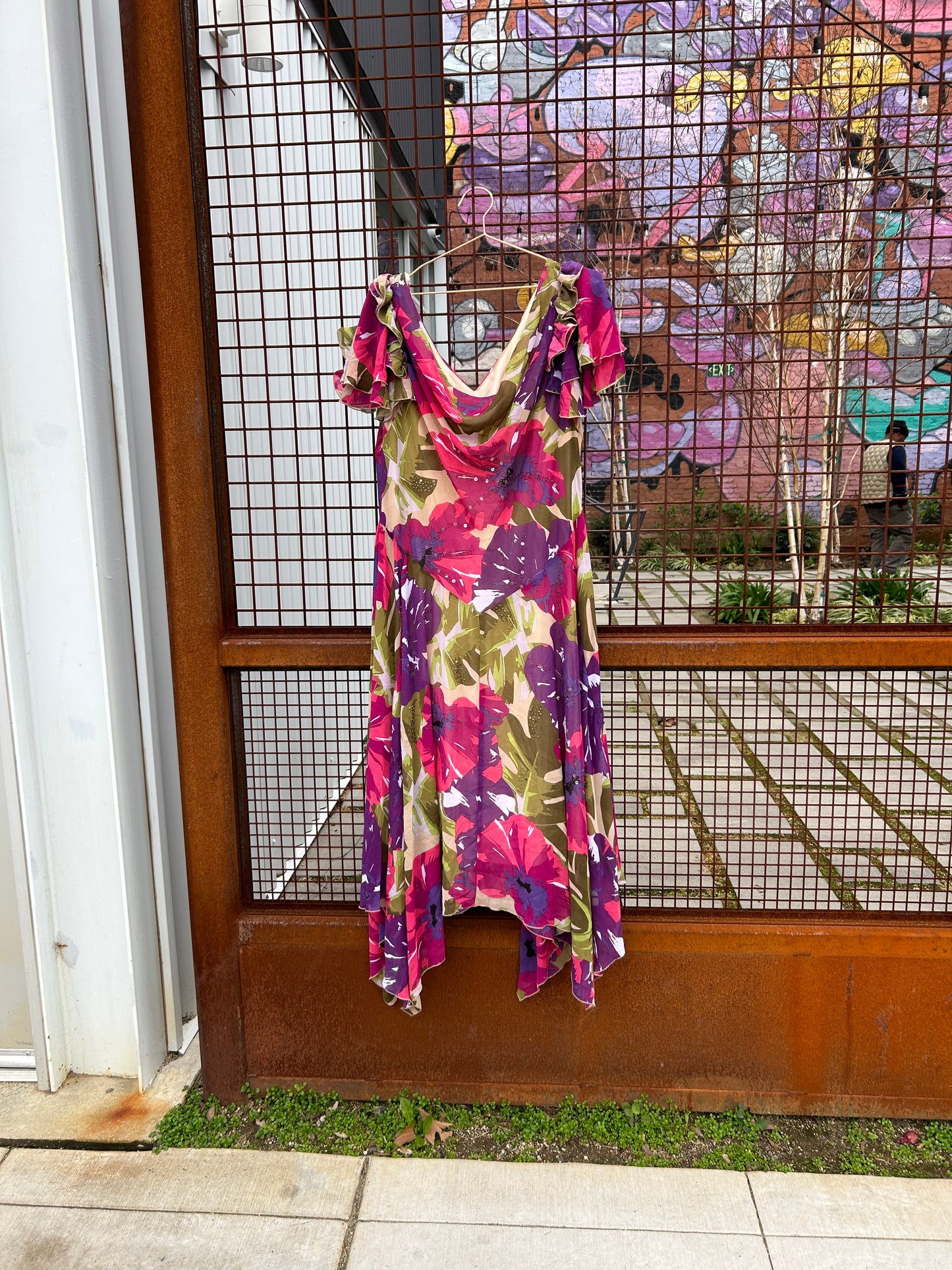 Y2K Fairycore Avenue Studio Silk ruffle dress vintage avenue studio Size 20