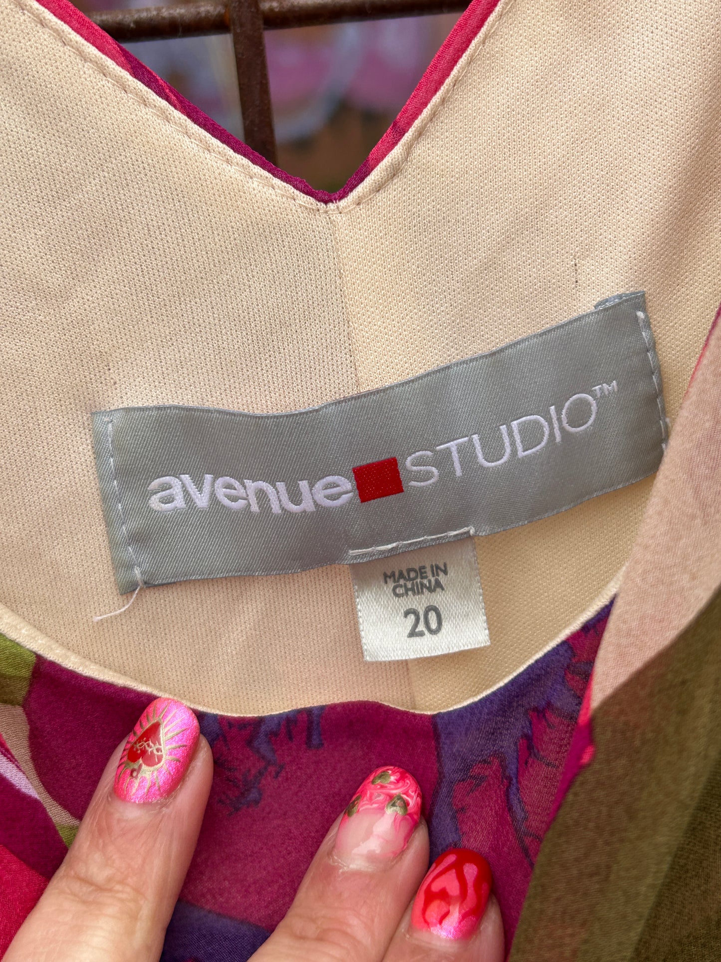 Y2K Fairycore Avenue Studio Silk ruffle dress vintage avenue studio Size 20