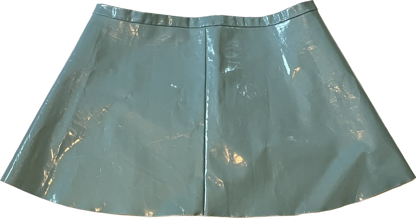 Baby Spice Powder Blue Plus Size  PVC 90’s Y2K Mini Skirt Size 20/22