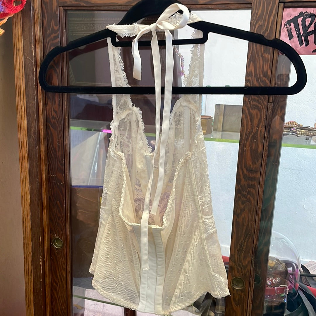 Victoria’s Secret Lace Halter Bustier Top