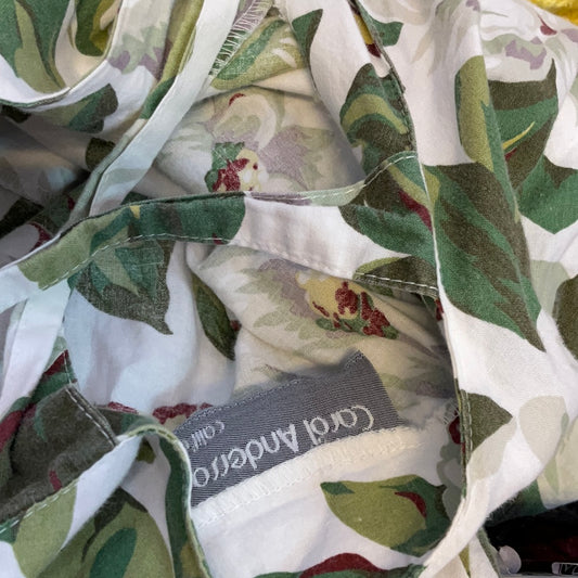 Carol Anderson II Size 18 Cotton White Roses Print Day Dress