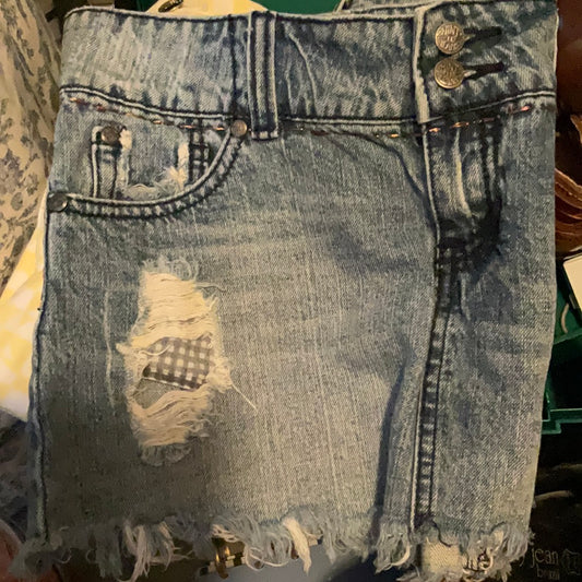 Hint Jeans Paris and Lindsey Ultra Low Rise Micro Mini Skirt Size 7