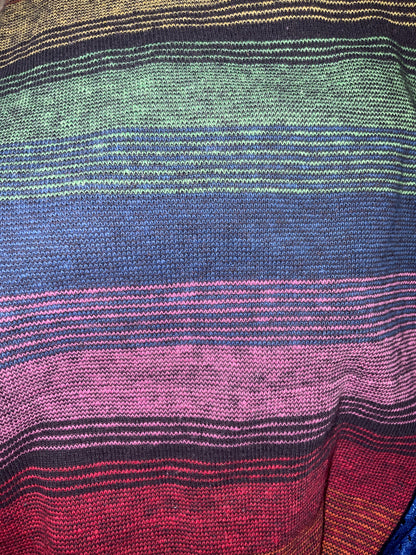 Ardee Marled Stripe Rainbow 70’s 90’s Cotton Tee Size Large