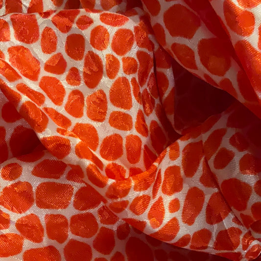 Spotted Orangey Red 60’s 70’s New Look Day Dress