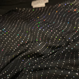 Y2k Scarlett Holo Glitter Sparkle Dots Lines Long Sleeve Dress