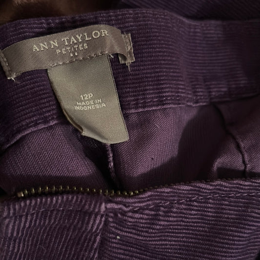 Purple Corduroy Mini Skirt