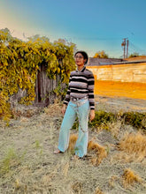 Load image into Gallery viewer, 90’s Y2K Vintage Basic Editions Striped Marled Sweater Medium