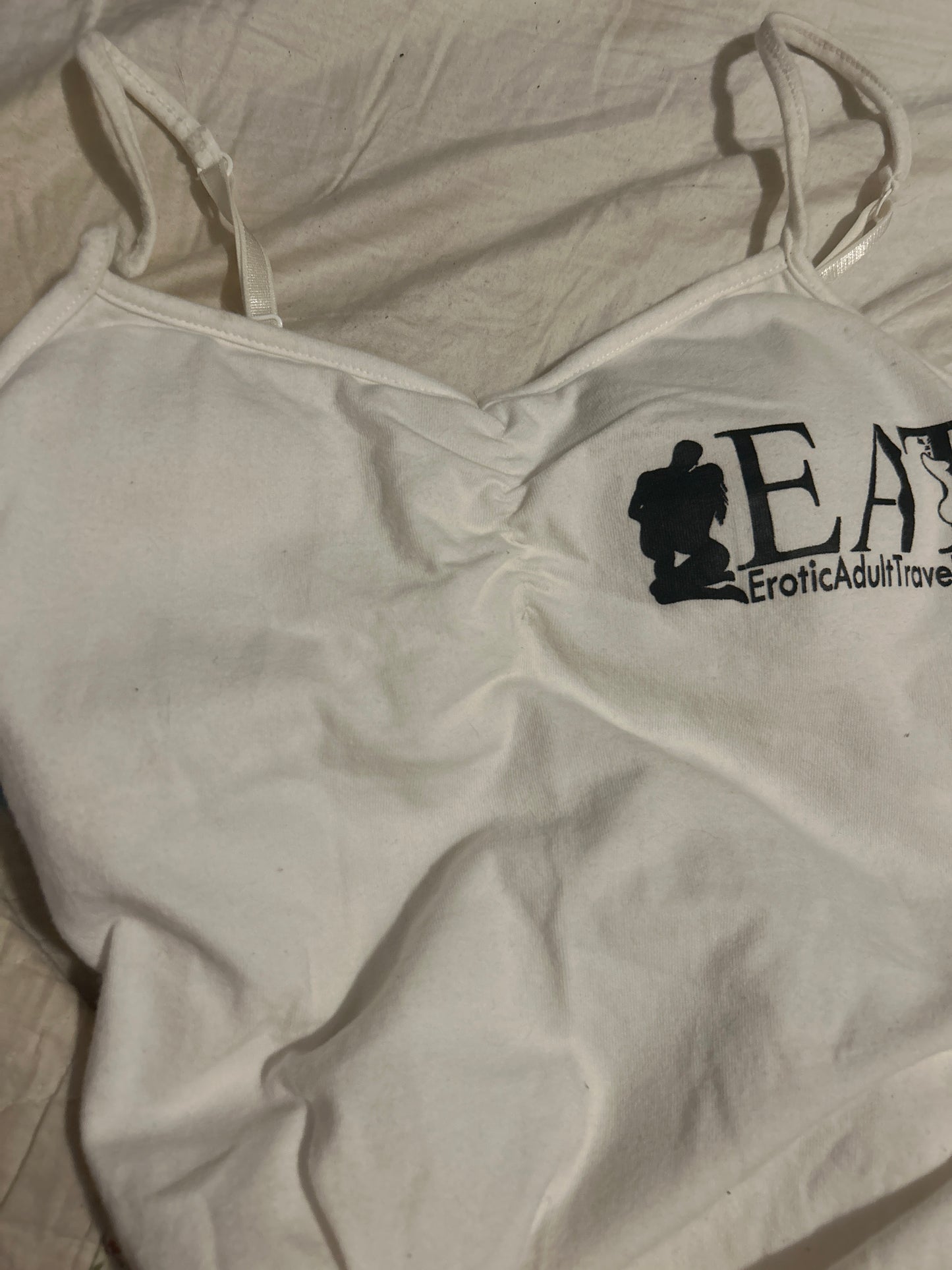 EAT Y2K P0rN White Cotton Camisole Size Small