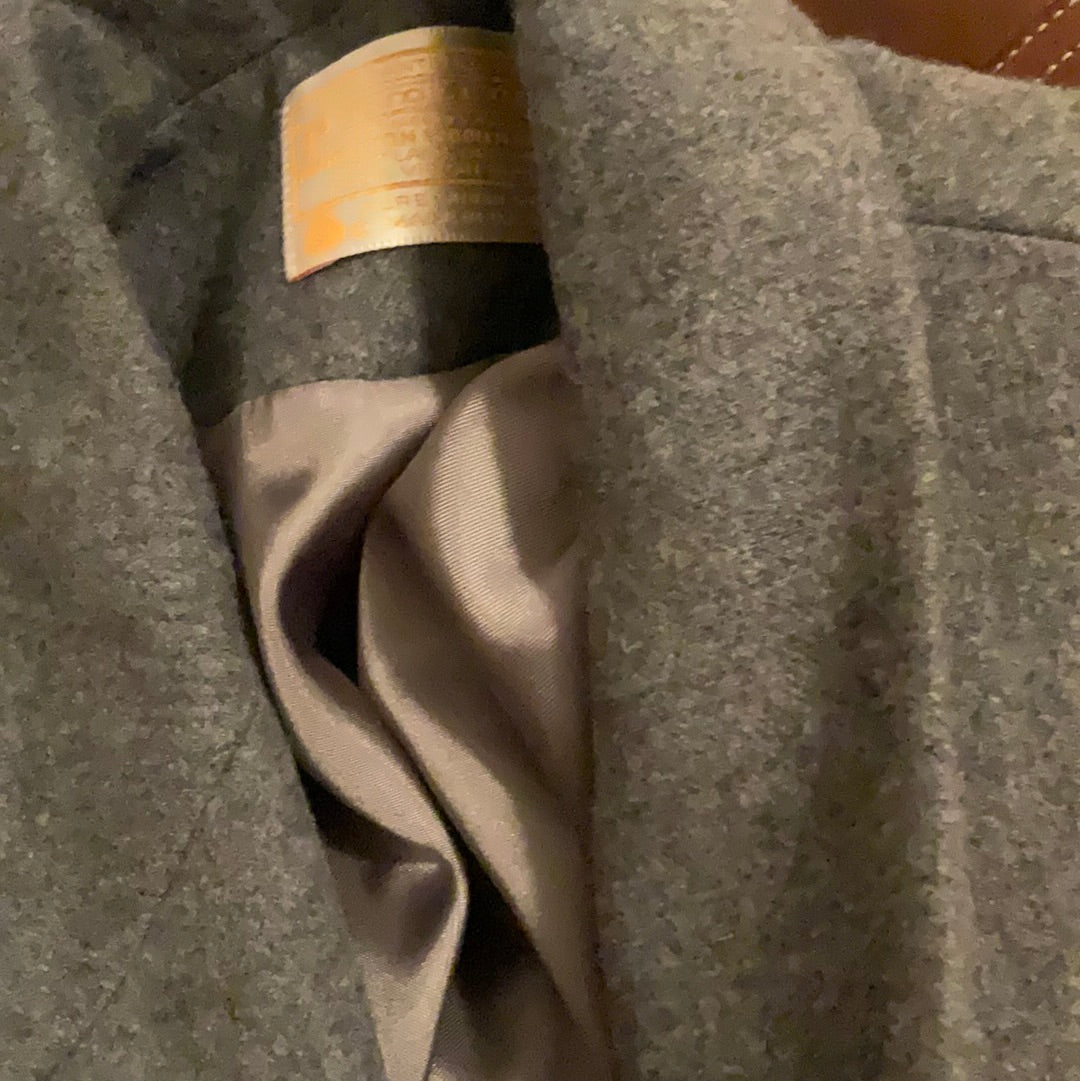 Grey Wool Pendleton Two Button Blazer