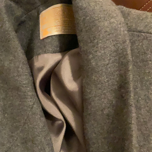 Grey Wool Pendleton Two Button Blazer