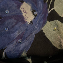 Load image into Gallery viewer, Lolette Bias Cut Dark Blue Floral Y2K Dark Fairy Goth Maxi Dress Plus 2X