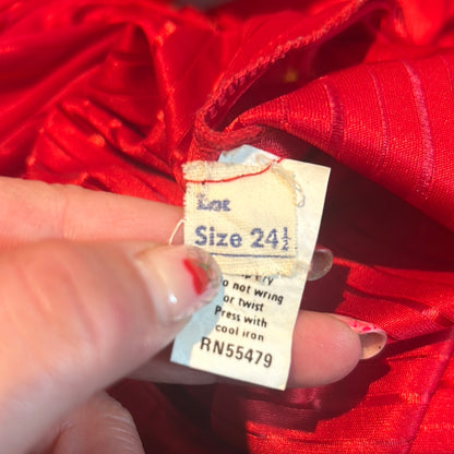 Plus Size 24/26 Red Stripe Disco Dress