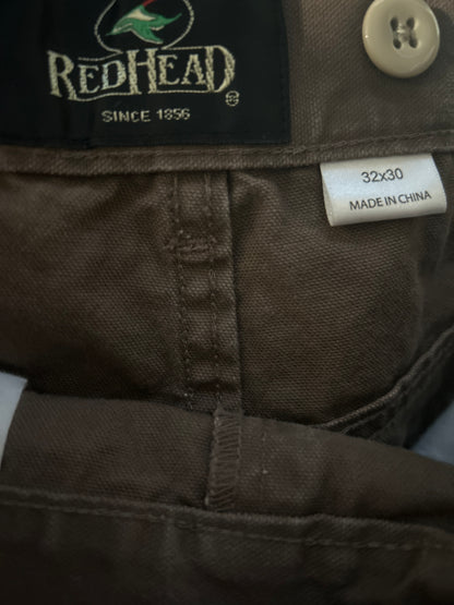 32x30 RedHead Double Knee Canvas Work Pants - Made in USA - Heavy-Duty