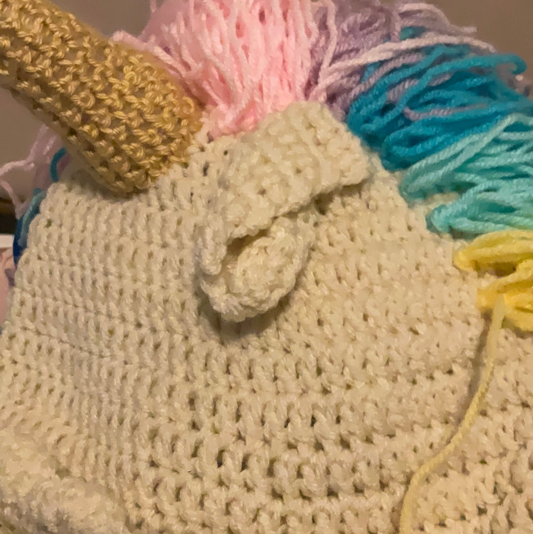 Handmade Crochet Unicorn Hat