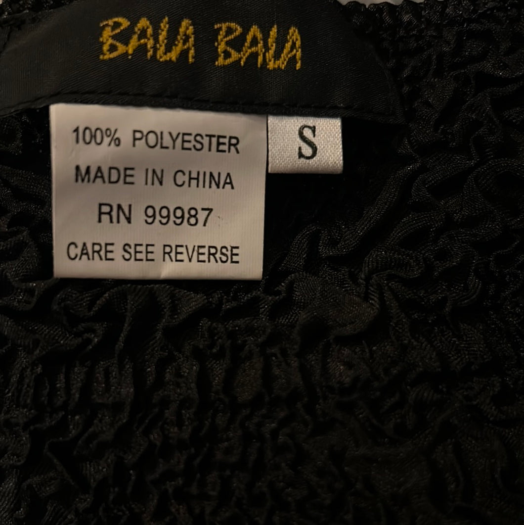Bala Bala crinkle short sleeve crew neck sequin top