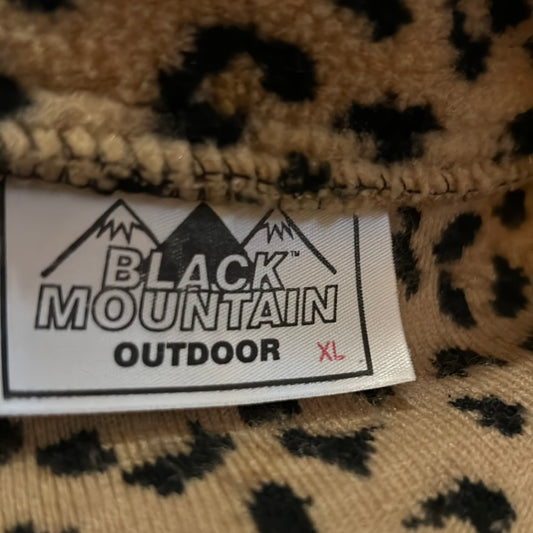 Black Mountain Outdoor Fleece Cheetah Vintage Vest Size XL