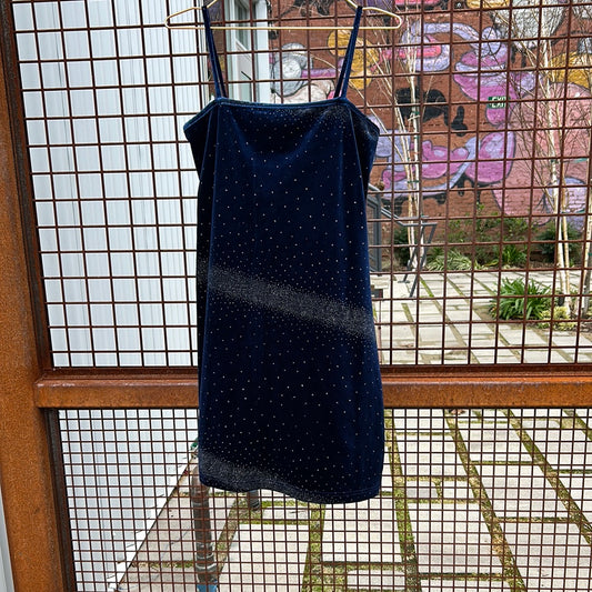 Younique Navy and Sparkle Mini Dress size Medium