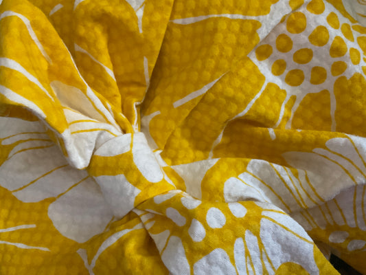 Kate Spade New York Strapless Vintage Cotton White and Yellow Floral Mini Dress with GIANT Bow at Underbust Size 10