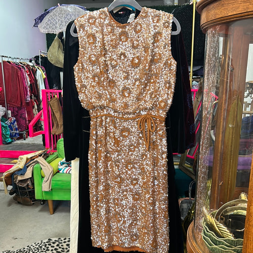 Cheetah Sequin 1950’s Cocktwil Dress
