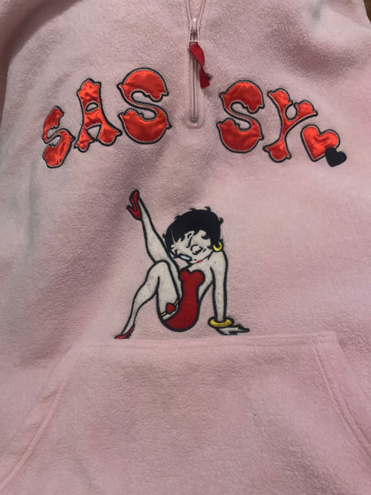Pink Betty Boop Sassy Fleece Hoodie XL