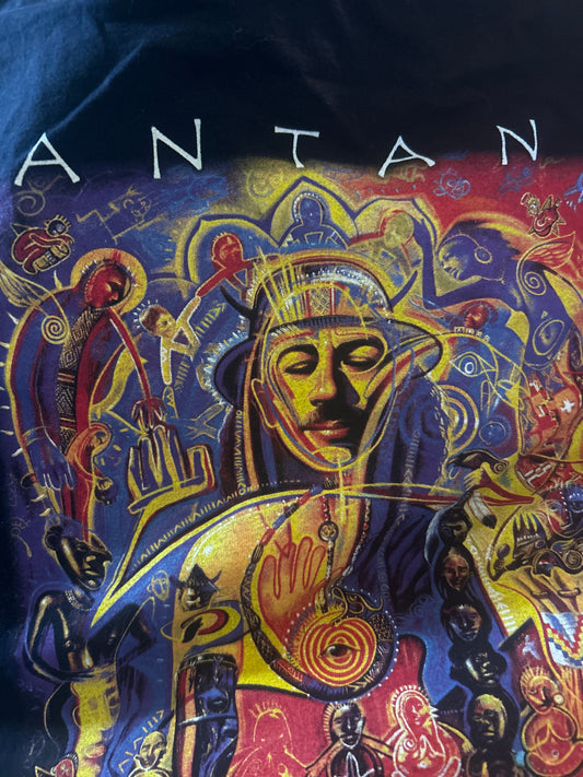 2002 Santana Shaman 100% Cotton Navy Tee Size XL