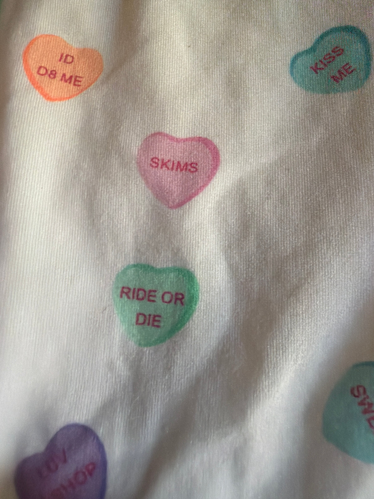 SKIMS Fits Everybody Lacy Long Slip Dress Marble Candy Hearts XXS
