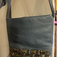 Load image into Gallery viewer, Atalla Handbags Vintage Baby Blue Leather Mini Bucket Bag Purse