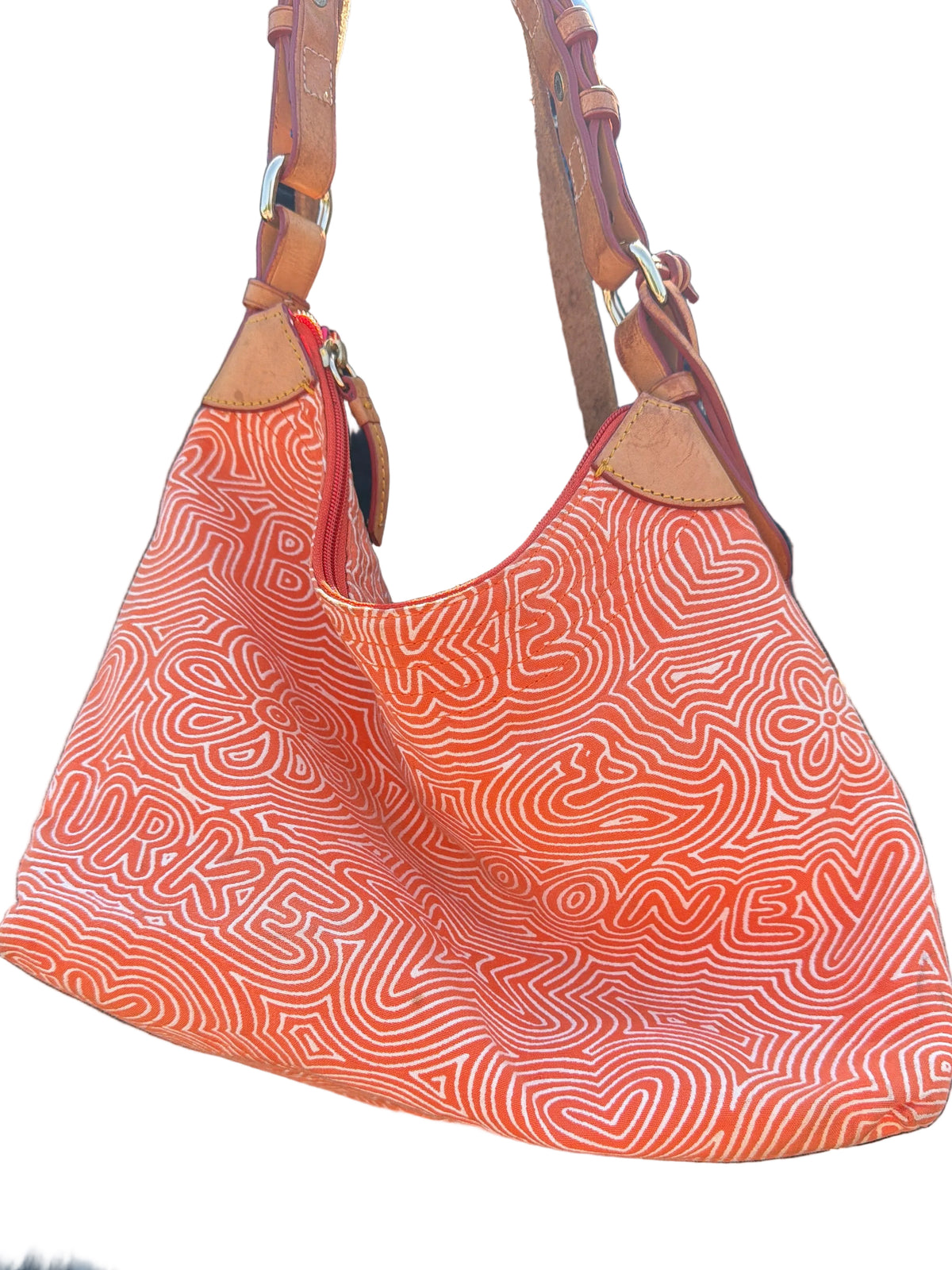 Vintage Y2K Dooney & Bourke Graffiti Swirl Shoulder Bag