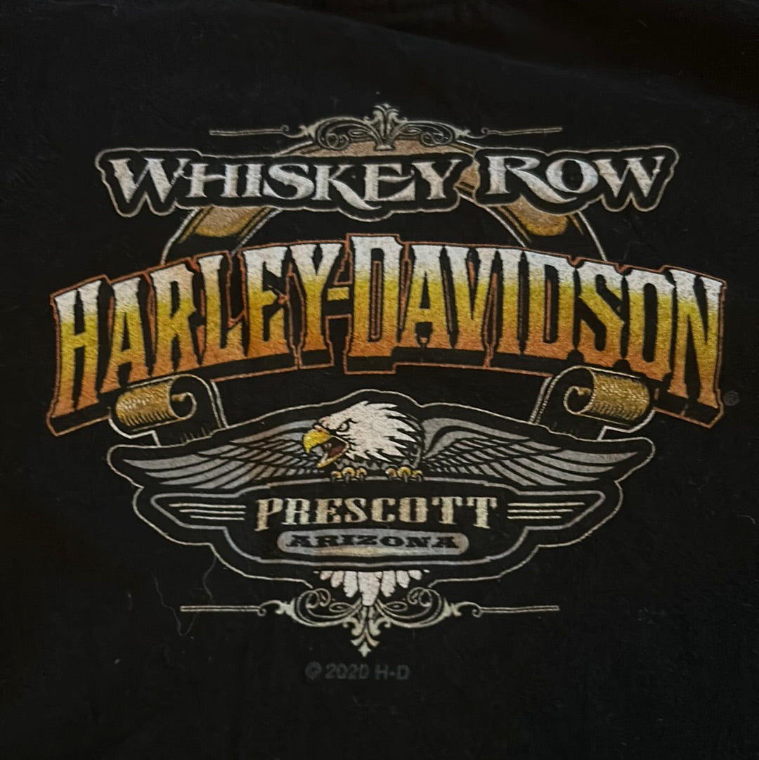 Harley Davidson Whiskey Row Women’s V-Neck Tee Size XS