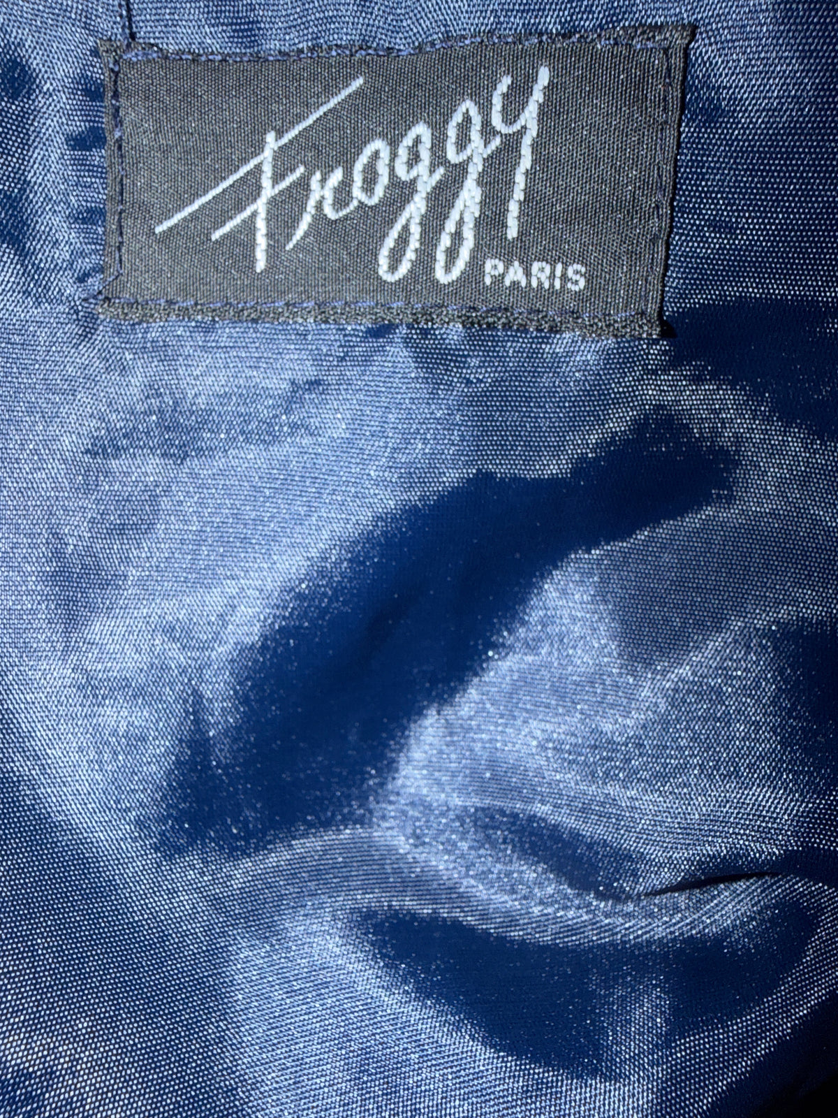 Froggy Paris 90’s Y2K Navy Brocade Vest