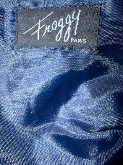 Froggy Paris 90’s Y2K Navy Brocade Vest