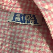 Load image into Gallery viewer, BFA Classics Pink Gingham Embroidered Button Up Crop Top