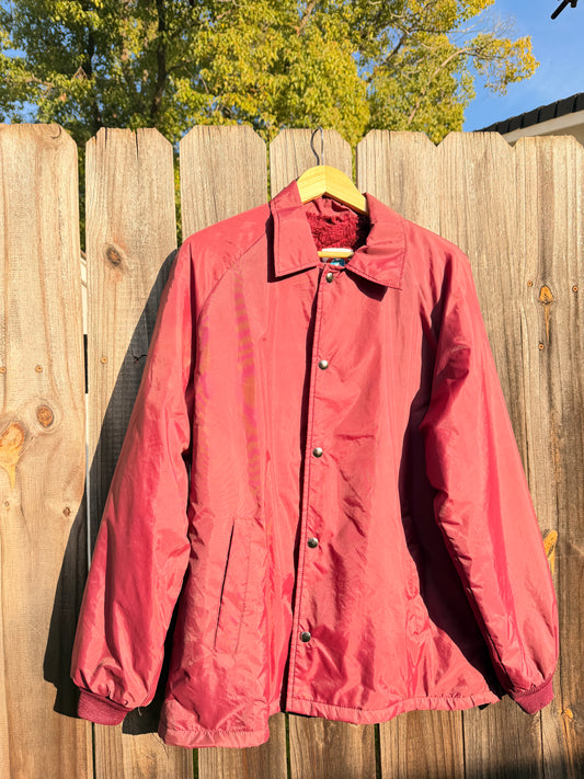 Stanford vs Cal Weatherbreaker Sherpa Lined Stadium Jacket Unisex Vintage Large